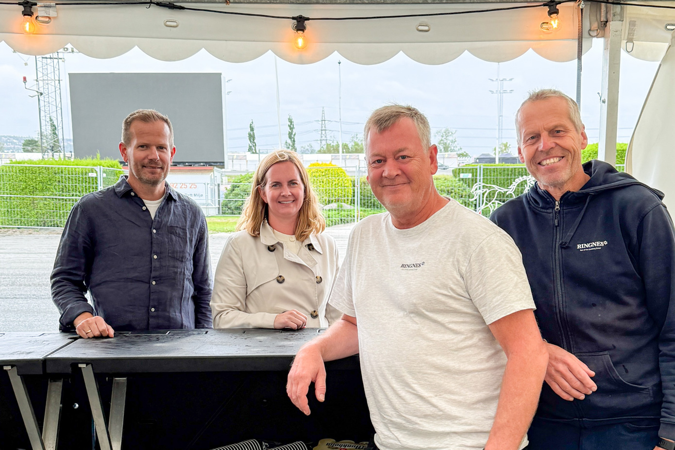 Teknisk sjef Espen Stavland, teknisk leder i Oslo Ingeborg Frost, og teknikere Kjetil Kolbeinsen og Richard Bakke